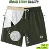 imageAPTRO Mens Swim Trunks 5 inch Board Shorts Quick Dry Bathing Suits with Mesh Lining Beach Swim Shorts with Zipper PocketsArmy Green