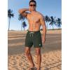imageAPTRO Mens Swim Trunks 5 inch Board Shorts Quick Dry Bathing Suits with Mesh Lining Beach Swim Shorts with Zipper PocketsArmy Green