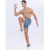 imageAPTRO Mens Swim Trunks 5 inch Board Shorts Quick Dry Bathing Suits with Mesh Lining Beach Swim Shorts with Zipper PocketsLight Blue