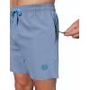 imageAPTRO Mens Swim Trunks 5 inch Board Shorts Quick Dry Bathing Suits with Mesh Lining Beach Swim Shorts with Zipper PocketsLight Blue