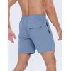 imageAPTRO Mens Swim Trunks 5 inch Board Shorts Quick Dry Bathing Suits with Mesh Lining Beach Swim Shorts with Zipper PocketsLight Blue