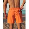 imageAPTRO Mens Swim Trunks 5 inch Board Shorts Quick Dry Bathing Suits with Mesh Lining Beach Swim Shorts with Zipper PocketsOrange