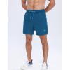 imageAPTRO Mens Swim Trunks 5 inch Board Shorts Quick Dry Bathing Suits with Mesh Lining Beach Swim Shorts with Zipper PocketsPeacock Blue