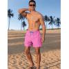 imageAPTRO Mens Swim Trunks 5 inch Board Shorts Quick Dry Bathing Suits with Mesh Lining Beach Swim Shorts with Zipper PocketsPink