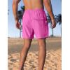 imageAPTRO Mens Swim Trunks 5 inch Board Shorts Quick Dry Bathing Suits with Mesh Lining Beach Swim Shorts with Zipper PocketsPink