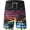 imageAPTRO Mens Quick Dry Swim Trunks 9quot Bathing Suit Breathable Board Shorts Summer Beach SwimwearPalm Black