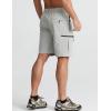 imageAPTRO Mens Cargo Shorts 9quot Golf Hiking Work Quick Dry Lightweight Shorts with 5 Zipper PocketsA02light Gray