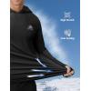 imageAPTRO Mens UPF 50 Sun Protection Long Sleeve Hoodie Shirts UV Outdoor Fishing Shirts SPF Rash Guard Shirts for MenMs24 Black