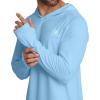 imageAPTRO Mens UPF 50 Sun Protection Long Sleeve Hoodie Shirts UV Outdoor Fishing Shirts SPF Rash Guard Shirts for MenMs30 Light Blue