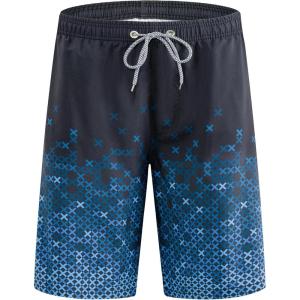imageAPTRO Mens Swim Trunks 9quot Quick Dry Bathing Suit Big ampamp Tall Beach SwimsuitsT111 Blue