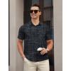 image:imageAPTRO Mens Casual Dress Shirts Quick Dry Short Sleeve Button Down Summer Stylish ShirtsDs01 Black