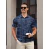 image:imageAPTRO Mens Casual Dress Shirts Quick Dry Short Sleeve Button Down Summer Stylish ShirtsDs02 Navy