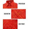 image:imageAPTRO Mens Casual Dress Shirts Quick Dry Short Sleeve Button Down Summer Stylish ShirtsDs03 Orange