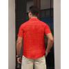 image:imageAPTRO Mens Casual Dress Shirts Quick Dry Short Sleeve Button Down Summer Stylish ShirtsDs03 Orange