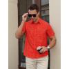 image:imageAPTRO Mens Casual Dress Shirts Quick Dry Short Sleeve Button Down Summer Stylish ShirtsDs03 Orange