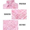 image:imageAPTRO Mens Casual Dress Shirts Quick Dry Short Sleeve Button Down Summer Stylish ShirtsDs04 Pink
