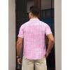 image:imageAPTRO Mens Casual Dress Shirts Quick Dry Short Sleeve Button Down Summer Stylish ShirtsDs04 Pink