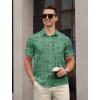 image:imageAPTRO Mens Casual Dress Shirts Quick Dry Short Sleeve Button Down Summer Stylish ShirtsDs05 Green