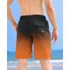 image:imageAPTRO Mens Swim Trunks 9 inch Bathing Suit Board Shorts with Zipper Pockets Swimming Swimsuit Beach Shorts Big and TallLr Black Orange