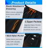 image:imageAPTRO Mens Swim Trunks 9 inch Bathing Suit Board Shorts with Zipper Pockets Swimming Swimsuit Beach Shorts Big and TallLr Black Orange