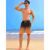 image:imageAPTRO Mens Swim Trunks 9 inch Bathing Suit Board Shorts with Zipper Pockets Swimming Swimsuit Beach Shorts Big and TallLr Black Orange