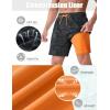 image:imageAPTRO 2 in 1 Mens Swim Trunks 7 Mens Bathing Suit Board Shorts with Zipper Pockets Quick Dry Swim ShortsA1 Blackorange
