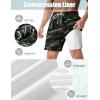 image:imageAPTRO 2 in 1 Mens Swim Trunks 7 Mens Bathing Suit Board Shorts with Zipper Pockets Quick Dry Swim ShortsA3 Army Green Stripes