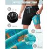 image:imageAPTRO 2 in 1 Mens Swim Trunks 7 Mens Bathing Suit Board Shorts with Zipper Pockets Quick Dry Swim ShortsA4 Black