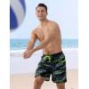image:imageAPTRO 2 in 1 Mens Swim Trunks 7 Mens Bathing Suit Board Shorts with Zipper Pockets Quick Dry Swim ShortsA5 Green Stripes