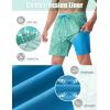 image:imageAPTRO 2 in 1 Mens Swim Trunks 7 Mens Bathing Suit Board Shorts with Zipper Pockets Quick Dry Swim ShortsA7 Cyanblue