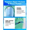 image:imageAPTRO Mens Swim Trunks with Compression Liner 5 Quick Dry Bathing Suit Swim Shorts with Zipper Pockets Board Shorts SwimsuitW02blue Green