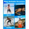 image:imageAPTRO Mens Swim Trunks with Compression Liner 5 Quick Dry Bathing Suit Swim Shorts with Zipper Pockets Board Shorts SwimsuitW08 Green Leaf