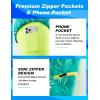 image:imageAPTRO Mens Swim Trunks with Compression Liner 5 Quick Dry Bathing Suit Swim Shorts with Zipper Pockets Board Shorts SwimsuitW08 Green Leaf