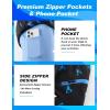 image:imageAPTRO Mens Swim Trunks with Compression Liner 5 Quick Dry Bathing Suit Swim Shorts with Zipper Pockets Board Shorts SwimsuitW09 Blueblack Lobster