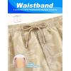 image:imageAPTRO Mens Swim Trunks with Compression Liner 5 Quick Dry Bathing Suit Swim Shorts with Zipper Pockets Board Shorts SwimsuitW11 Brown Leaves