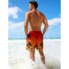 image:imageAPTRO Mens Swim Trunks with Compression Liner 5 inch Inseam Quick Dry 2 in 1 Swimming Board Shorts Beach with Zipper PocketsLr03 Coconut Tree Orange