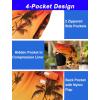 image:imageAPTRO Mens Swim Trunks with Compression Liner 5 inch Inseam Quick Dry 2 in 1 Swimming Board Shorts Beach with Zipper PocketsLr03 Coconut Tree Orange