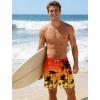 image:imageAPTRO Mens Swim Trunks with Compression Liner 5 inch Inseam Quick Dry 2 in 1 Swimming Board Shorts Beach with Zipper PocketsLr03 Coconut Tree Orange