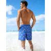 image:imageAPTRO Mens Swim Trunks with Compression Liner 5 inch Inseam Quick Dry 2 in 1 Swimming Board Shorts Beach with Zipper PocketsLr06 Flamingo Blue