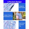 image:imageAPTRO Mens Swim Trunks with Compression Liner 5 inch Inseam Quick Dry 2 in 1 Swimming Board Shorts Beach with Zipper PocketsLr07 Flamingo Light Blue