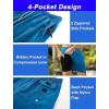 image:imageAPTRO Mens Swim Trunks with Compression Liner 5 inch Inseam Quick Dry 2 in 1 Swimming Board Shorts Beach with Zipper PocketsLr08 Navy