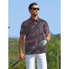 image:imageAPTRO Golf Shirts for Men Moisture Wicking Hawaiian Polo Shirts Dry Fit with Print and Short SleeveS04 Black Pink