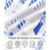 image:imageAPTRO Golf Shirts for Men Moisture Wicking Hawaiian Polo Shirts Dry Fit with Print and Short SleeveS05 White Blue