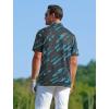 image:imageAPTRO Golf Shirts for Men Moisture Wicking Hawaiian Polo Shirts Dry Fit with Print and Short SleeveS06 Black Blue