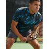 image:imageAPTRO Golf Shirts for Men Moisture Wicking Hawaiian Polo Shirts Dry Fit with Print and Short SleeveS06 Black Blue