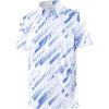 image:imageAPTRO Golf Shirts for Men Moisture Wicking Hawaiian Polo Shirts Dry Fit with Print and Short SleeveS05 White Blue