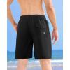 image:imageAPTRO Mens Swim Trunks 9 inch Bathing Suit Board Shorts with Zipper Pockets Swimming Swimsuit Beach Shorts Big and TallLr Solid Black