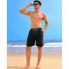 image:imageAPTRO Mens Swim Trunks 9 inch Bathing Suit Board Shorts with Zipper Pockets Swimming Swimsuit Beach Shorts Big and TallLr Solid Black