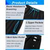 image:imageAPTRO Mens Swim Trunks 9 inch Bathing Suit Board Shorts with Zipper Pockets Swimming Swimsuit Beach Shorts Big and TallLr Solid Black
