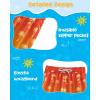 image:imageAPTRO 2 in 1 Boys Swim Trunks Quick Dry Kids Bathing Suits Zipper Pockets Board Shorts 516YG10 Palm Orange